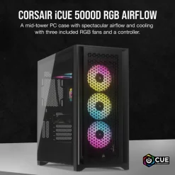 Caja/Torre Corsair iCue 5000D RGB Airflow Negro