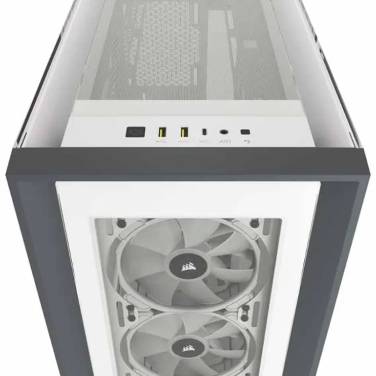 Caja/Torre Corsair iCUE 5000X RGB White Cristal Templado