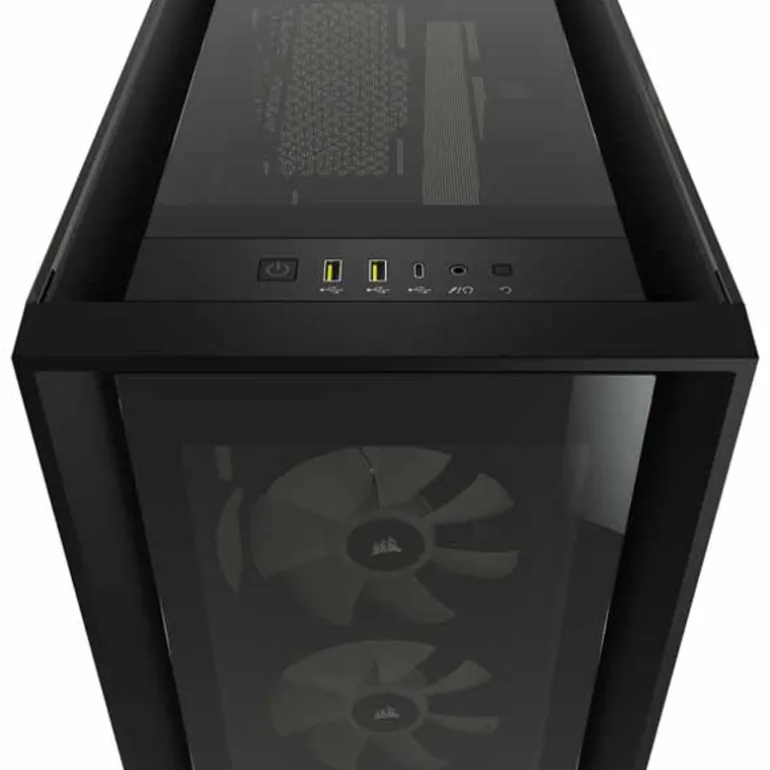 Caja/Torre Corsair iCUE 5000X RGB Black Cristal Templado
