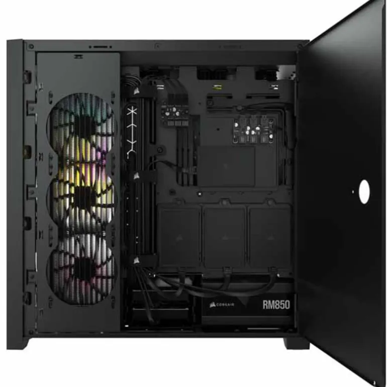 Caja/Torre Corsair iCUE 5000X RGB Black Cristal Templado