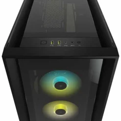 Caja/Torre Corsair iCUE 5000X RGB Black Cristal Templado