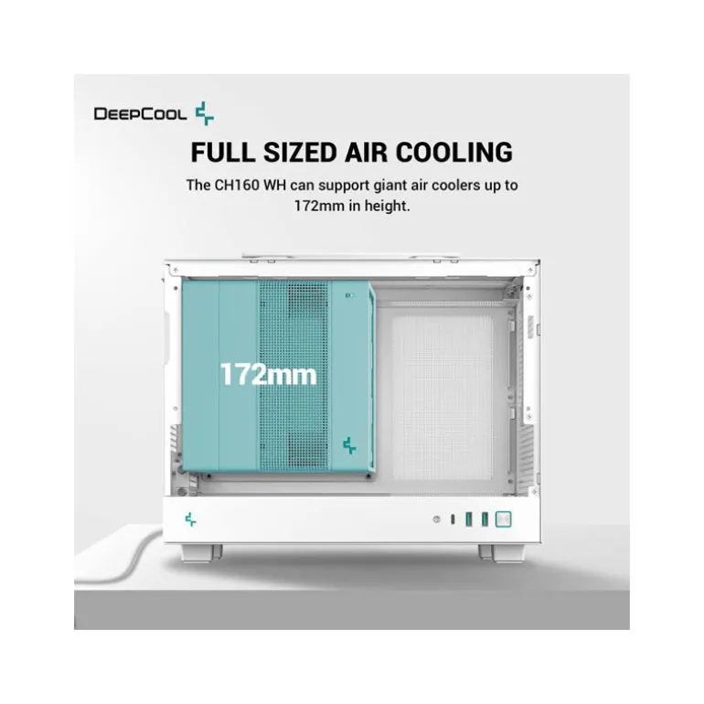 Caja/Torre DeepCool CH160 WH Blanco