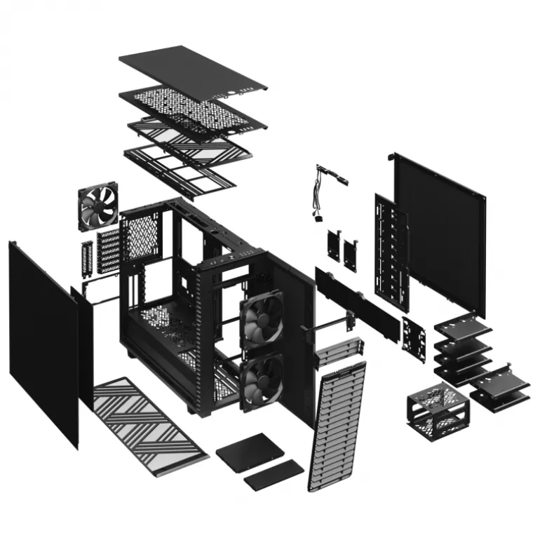 Caja/Torre Fractal Design Define 7 Negro Panel Lateral Insonorizado