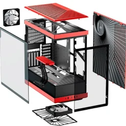 Caja/Torre Hyte Y40 Rojo
