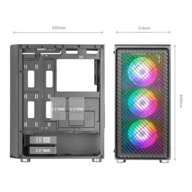 Caja/Torre Mars Gaming MC-F Mesh Blanco