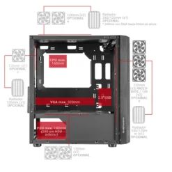 Caja/Torre Mars Gaming MCMesh Blanco