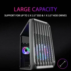 Caja/Torre Mars Gaming MC-S2 FRGB Negro