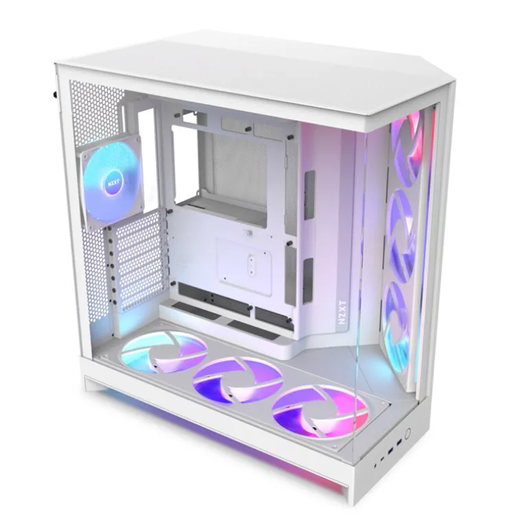 Caja/Torre NZXT H9 Flow RGB Plus (2025) Blanco