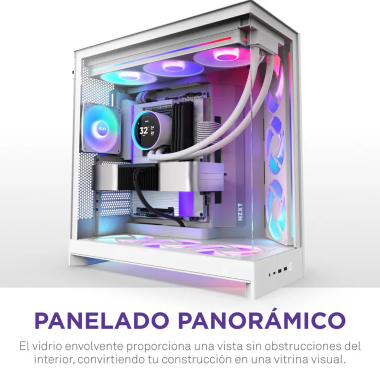 Caja/Torre NZXT H9 Flow RGB Plus (2025) Blanco