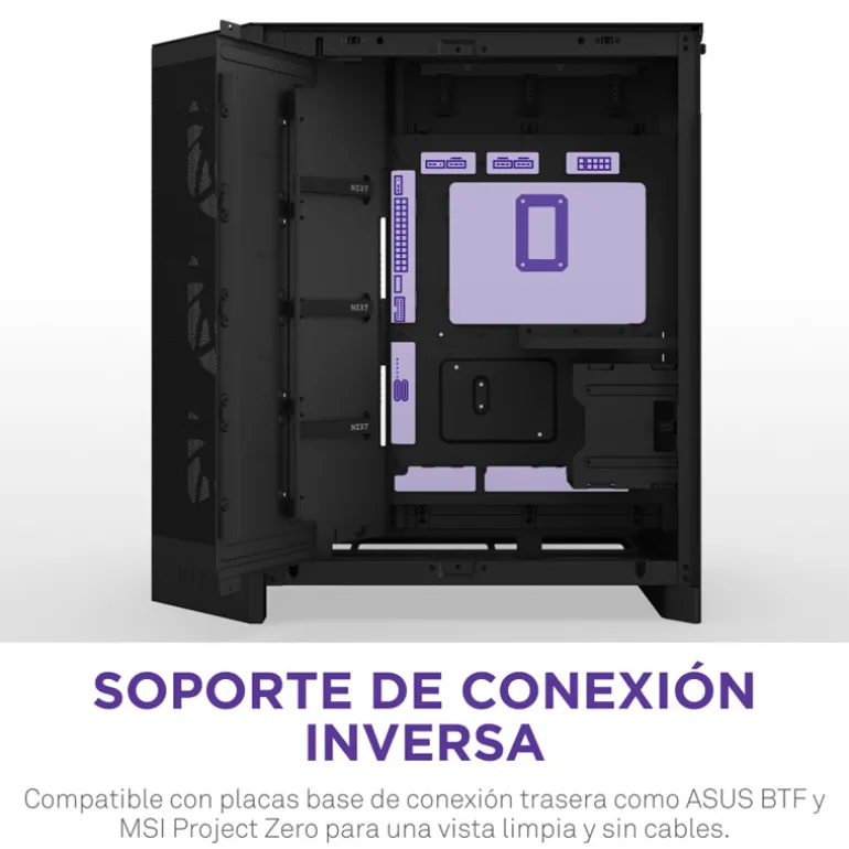 Caja/Torre NZXT H9 Flow RGB (2025) Negro