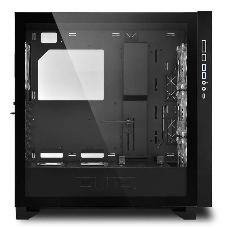 Caja/Torre Sharkoon Elite Shark CA300T Black Cristal Templado