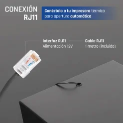 Cajón Portamonedas iggual IRON-10 38cm 4+6 Negro