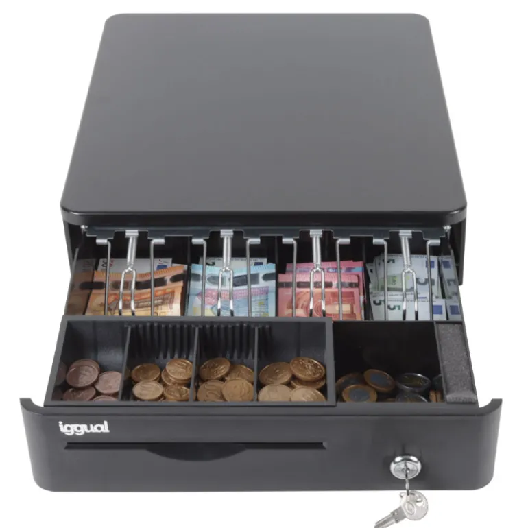 Cajón Portamonedas iggual IRON-10R 38cm Negro