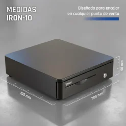 Cajón Portamonedas iggual IRON-10R 38cm Negro