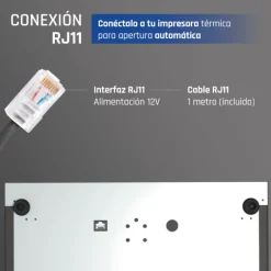 Cajón Portamonedas iggual IRON-50 42cm Negro