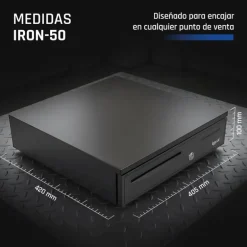 Cajón Portamonedas iggual IRON-50 42cm Negro