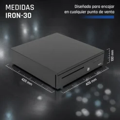 Cajón Portamonedas iggual IRON-35 42cm Negro