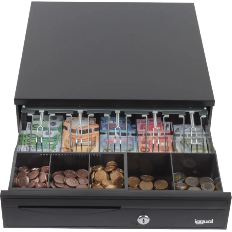 Cajón Portamonedas iggual IRON-30 42cm Negro