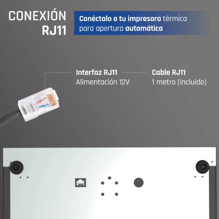 Cajón Portamonedas iggual IRON-30 42cm Negro