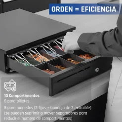 Cajón Portamonedas iggual IRON-30 42cm Negro