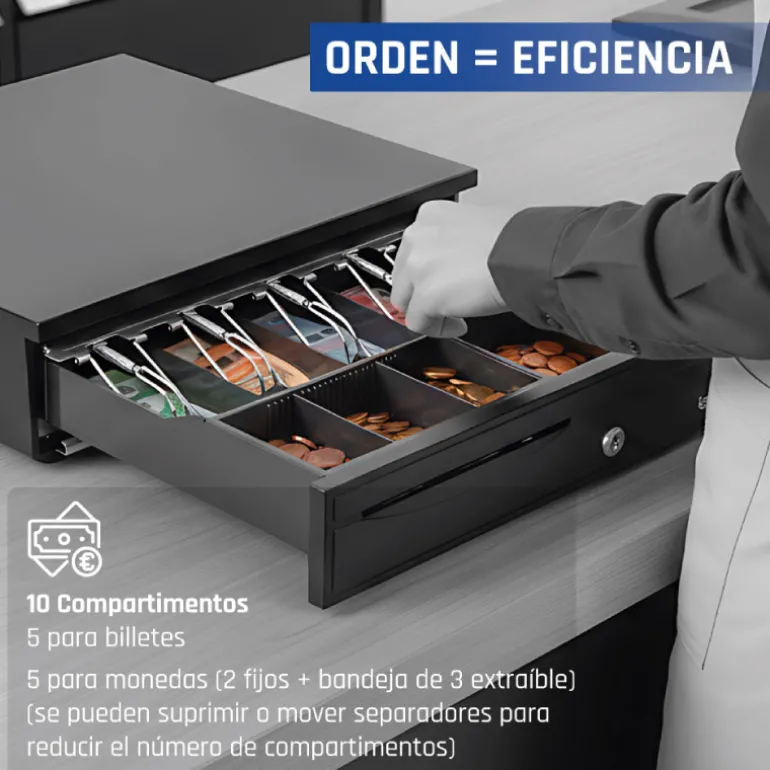 Cajón Portamonedas iggual IRON-30 42cm Negro