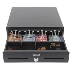 Cajón Portamonedas iggual IRON-XS 33cm 4+8 Negro