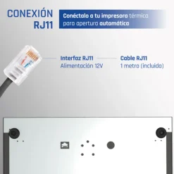 Cajón Portamonedas iggual IRON-XS 33cm 4+8 Negro