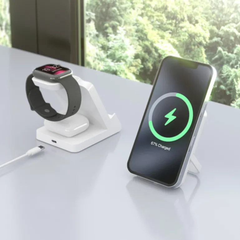 Cargador Aisens Inalámbrico Batería Externa 4 en 1 Blanco