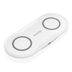 Cargador Aisens Inalámbrico USB-C 2 en 1 Blanco
