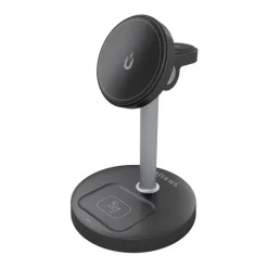 Cargador Aisens Inalámbrico USB-C Qi 3 en 1 Negro