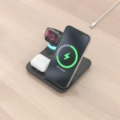 Cargador Aisens Inalámbrico USB-C 4 en 1 Negro