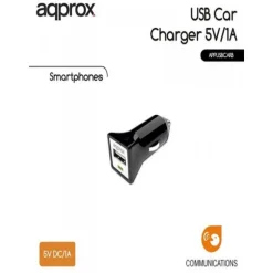 Cargador Coche Approx appUSBCARB Negro