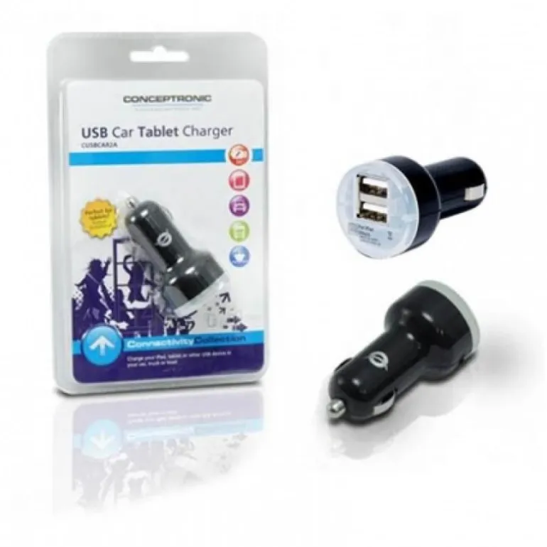Cargador Coche Conceptronic C05-219 5v 2xusb