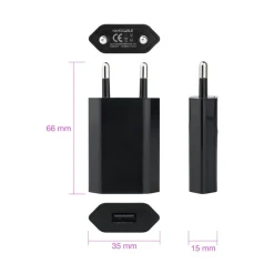 Cargador Nanocable USB A 5W Negro