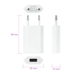 Cargador  Nanocable USB 5V/1A Blanco