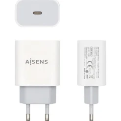 Cargador USB Aisens A110-0537 20W USB-C PD3.0 Blanco