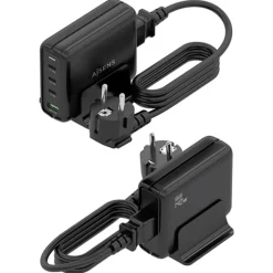 Cargador USB Aisens 140W GaN ASCH-140W4P056-BK (3xUSB-C) PD3.1 QC4.0 QC5.0 + (1xUSB-A) QC3.0 Negro