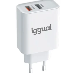 Cargador USB iggual Doble Carga Rápida QC3.0 30W
