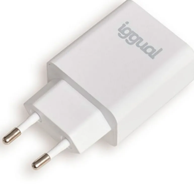 Cargador USB iggual Rápido PD Tipo C 20W
