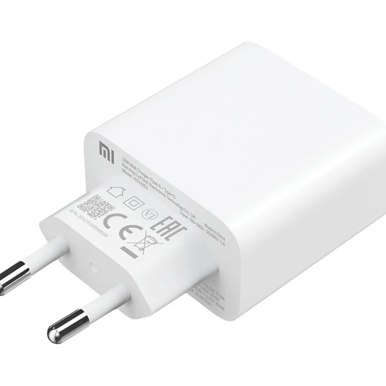 Cargador Xiaomi 33W Wall Charger (1xUSB-A + 1xUSB-C) Blanco