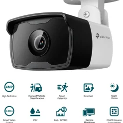 Cámara IP TP-Link VIGI C340I De Vigilancia 4MP Para Exteriores