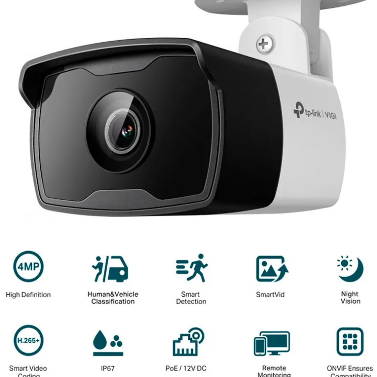 Cámara IP TP-Link VIGI C340I De Vigilancia 4MP Para Exteriores