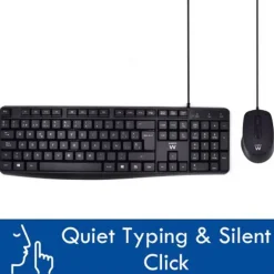 Combo Ewent EW3006 Teclado + Ratón Negro