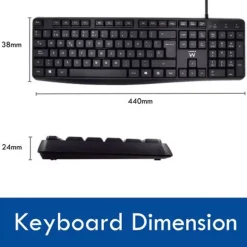 Combo Ewent EW3006 Teclado + Ratón Negro