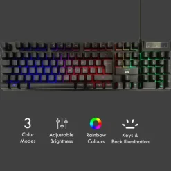Combo Ewent PL3201 Teclado + Ratón Gaming Negro