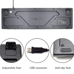 Combo Ewent PL3201 Teclado + Ratón Gaming Negro