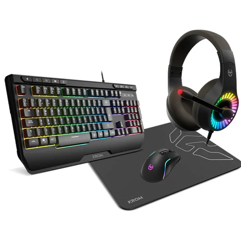 Combo Krom Kenya Gaming 4 en 1 RGB