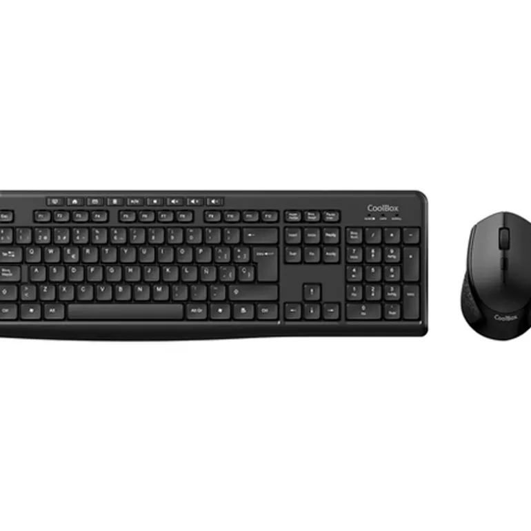 Combo Teclado/Ratón Coolbox COO-KTR-03W Inalámbrico Negro