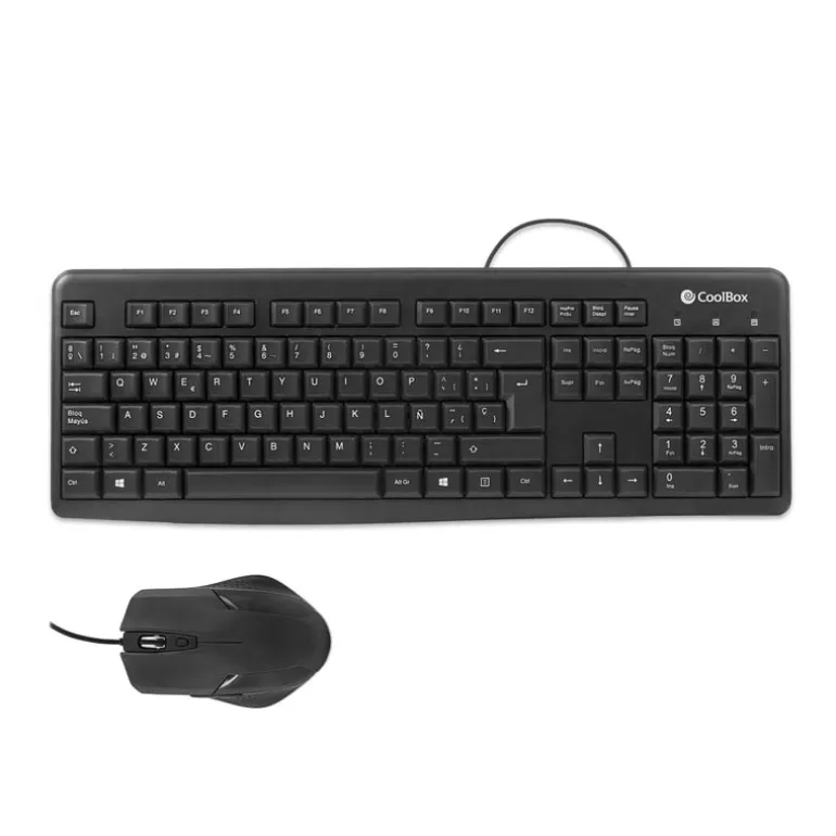 Combo Teclado/Ratón Coolbox Teclado + Ratón USB Negro