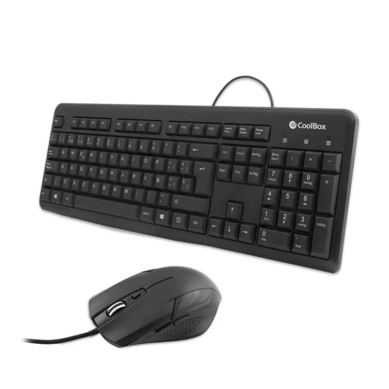 Combo Teclado/Ratón Coolbox Teclado + Ratón USB Negro